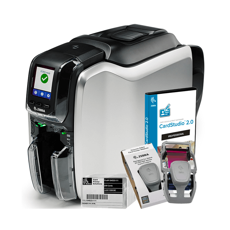 [ZC31-000CQ00LA00] Printer ZC300 Single Sided US Cord USB/Eth, YMCKO